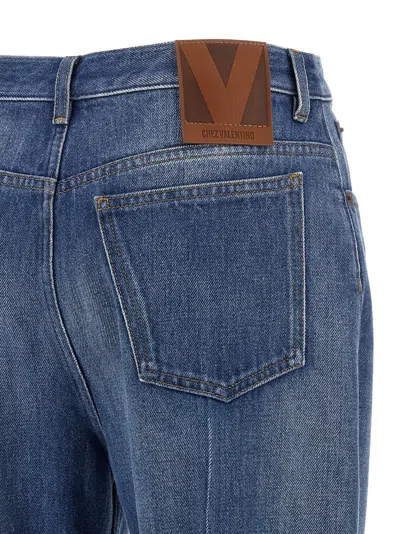 Valentino Garavani Flared Denim Jeans In Blue