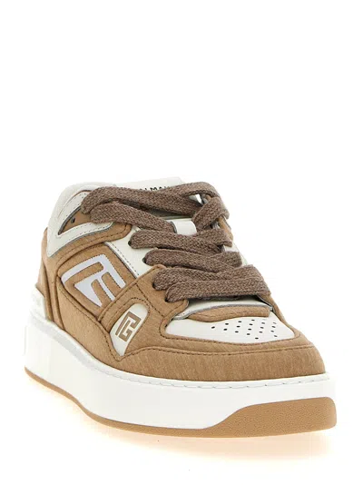 Balmain B-court Sneaker In Brown