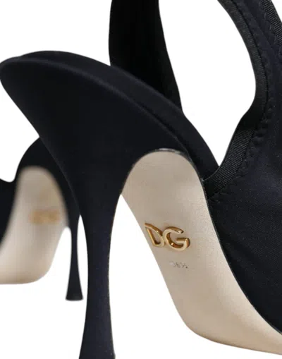 Dolce & Gabbana Jersey Stretch Slingback Heel In Black