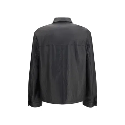 Prada Nappa Leather Jacket In Black
