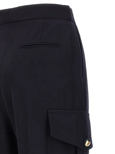 Alexander Mcqueen Wool-cotton Blend Cargo Pants In Blue