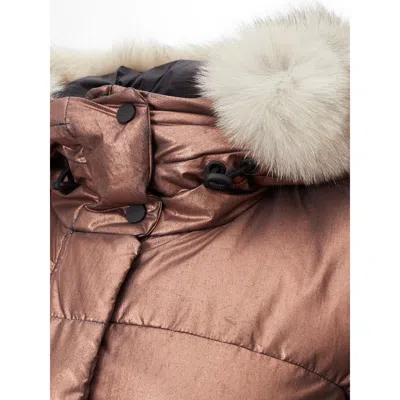 Peuterey Pink Polyester Full-length Jacket In Brown