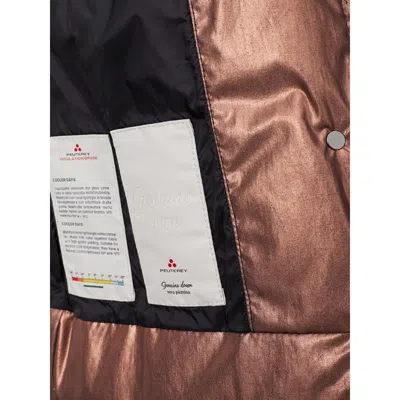 Peuterey Pink Polyester Full-length Jacket In Brown