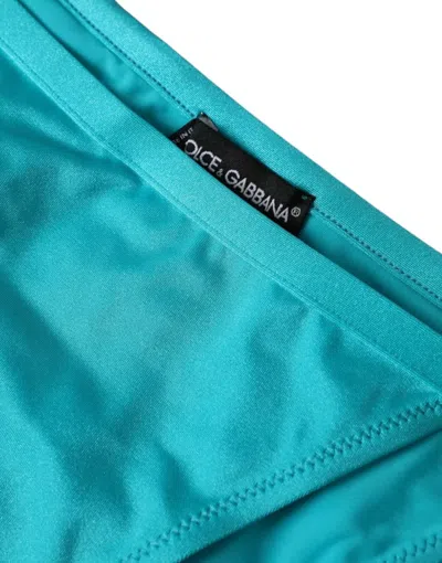 Dolce & Gabbana Nylon Bikini Bottom In Blue