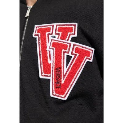 Versace Virgin Wool Bomber Jacket In Black