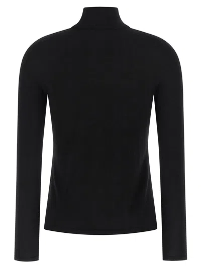Max Mara Solid Cashmere Turtleneck Sweater In Black