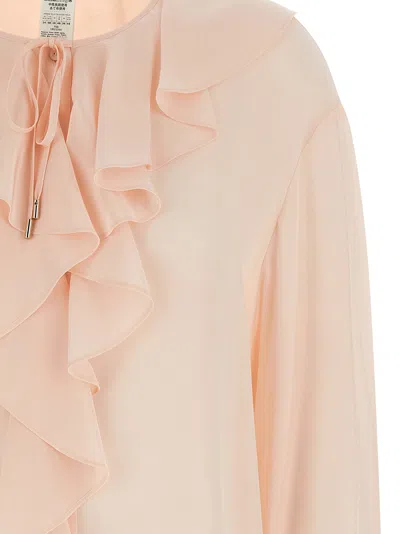 Max Mara Multicolor Silk Blouse In Pink