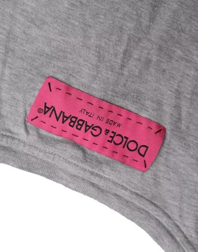 Dolce & Gabbana Multicolor Sequined Amore E Bellezza T-shirt In Gray