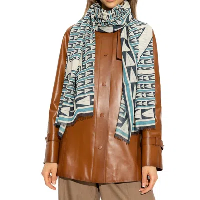 Lanvin Geometric Wool Scarf In Multi