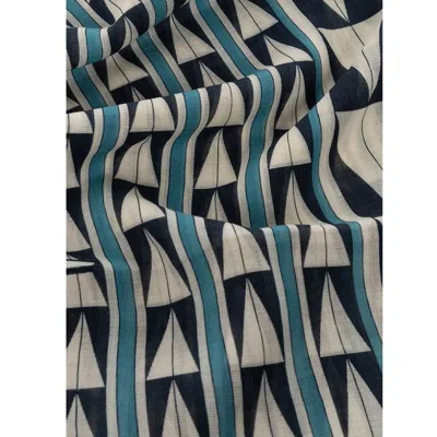 Lanvin Geometric Wool Scarf In Multi