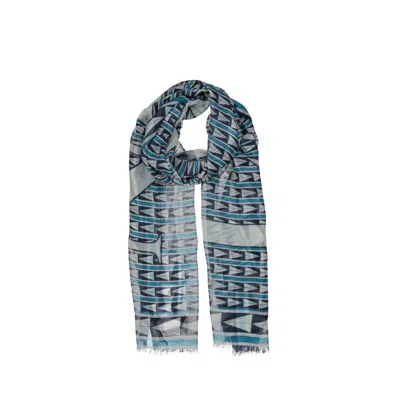 Lanvin Geometric Wool Scarf In Multi