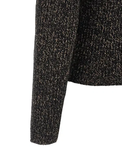 Max Mara Azulene Wool And Cashmere Turtleneck Sweater In Black