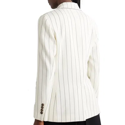 Brunello Cucinelli Double-breasted Wool Blazer In White