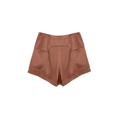 Tom Ford High-waisted Frayed-hem Shorts In Brown
