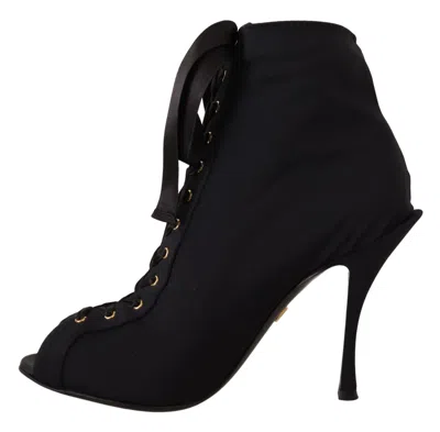 Dolce & Gabbana Stretch Elastane Ankle Boot In Black