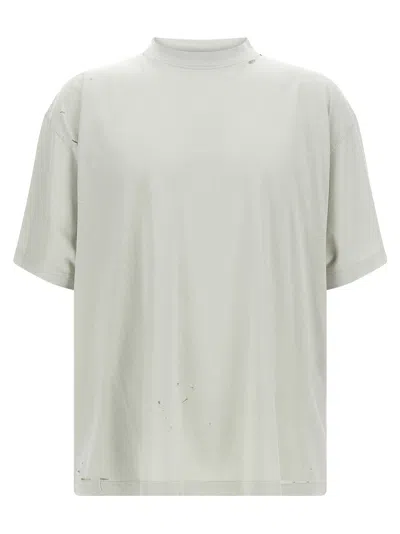 Balenciaga Beige Blackletter Script T-shirt In White