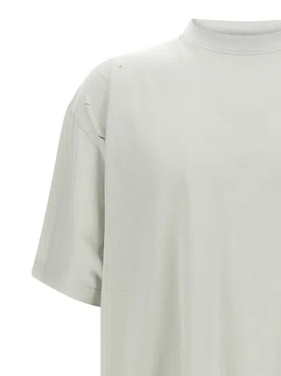 Balenciaga Beige Blackletter Script T-shirt In White