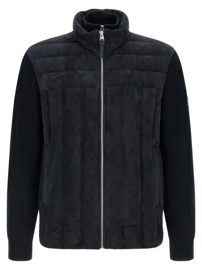 Mackage Blue Solid Wool Jacket In Black
