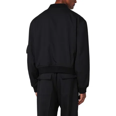 Jil Sander Polyester Bomber Bomber Jacket In Black