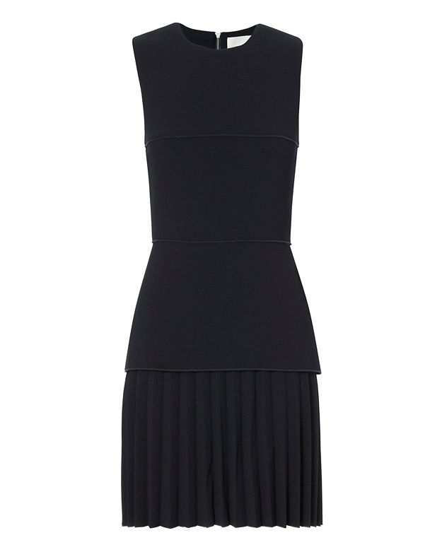 dion lee linear crepe pleat dress