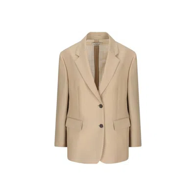 Prada Single-breasted Wool Blazer In Brown