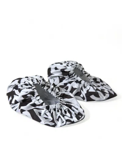 Dolce & Gabbana Logo-print Nylon Slip-on Flat In Multi