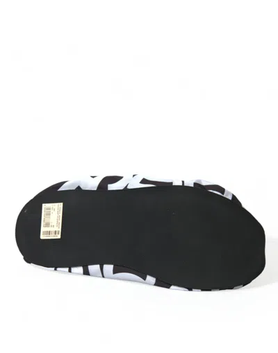 Dolce & Gabbana Logo-print Nylon Slip-on Flat In Multi