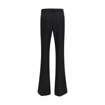 Max Mara Viscose Flared Trousers In Black