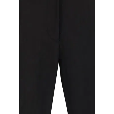 Max Mara Viscose Flared Trousers In Black