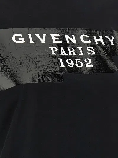 Givenchy Logo-tape Graphic T-shirt In Black