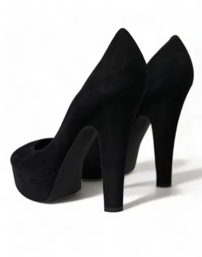 Dolce & Gabbana Suede Platform Pump In Black