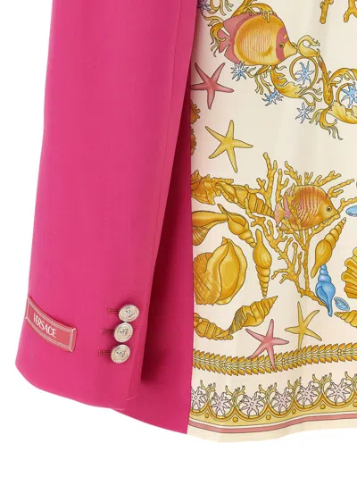 Versace Virgin Wool Blazer In Pink