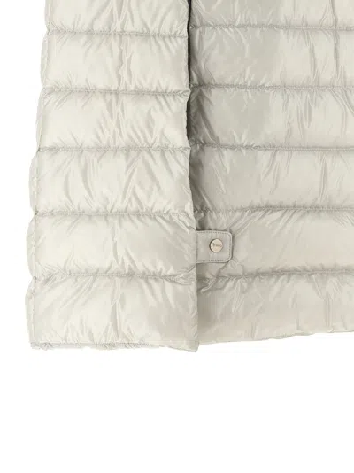 Herno Ultralight Quilted Down Cape Down Jacket In Metallic