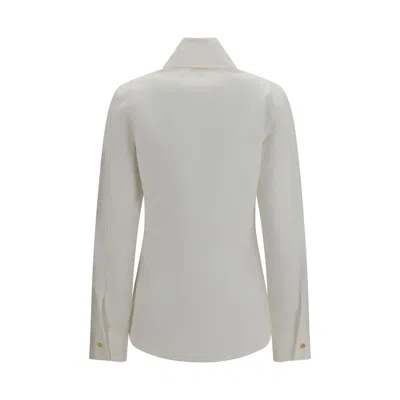 Khaite Ivy Cotton-poplin Shirt In White