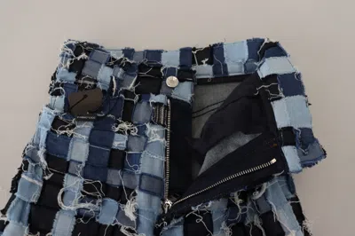 Dolce & Gabbana Multicolor Patchwork Cotton Denim Jeans In Blue
