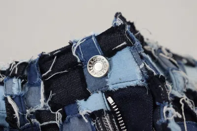 Dolce & Gabbana Multicolor Patchwork Cotton Denim Jeans In Blue