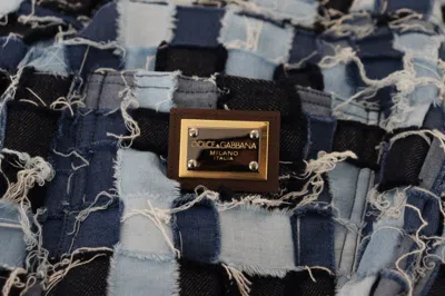 Dolce & Gabbana Multicolor Patchwork Cotton Denim Jeans In Blue