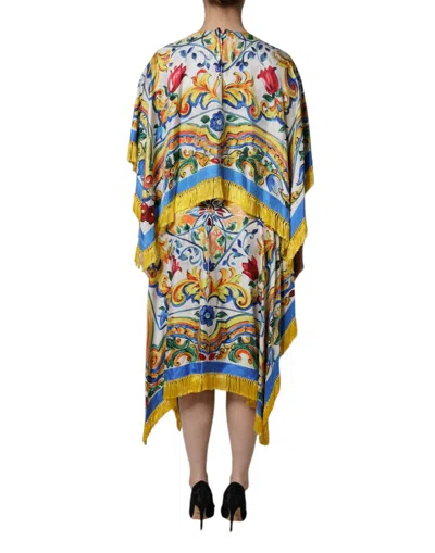 Dolce & Gabbana Majolica-print Silk Kaftan In Multi