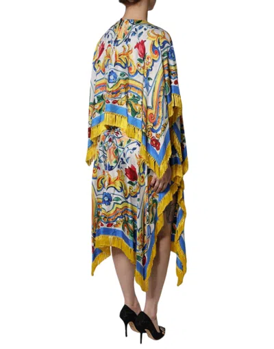 Dolce & Gabbana Majolica-print Silk Kaftan In Multi