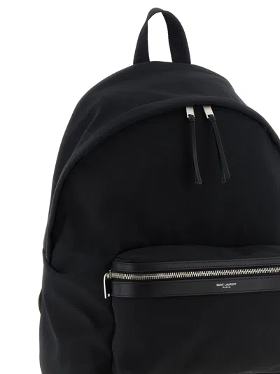 Saint Laurent Technical Polyamide Backpack In Black