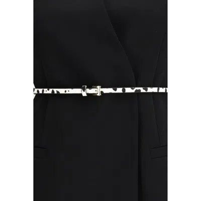 Max Mara Studio Double-breasted Cady Jacket With Belt In Black
