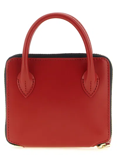 Comme Des Garçons Cowhide Zip-around Wallet In Red