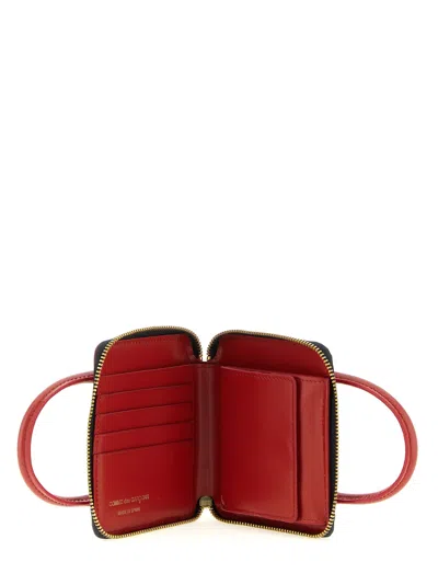 Comme Des Garçons Cowhide Zip-around Wallet In Red