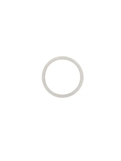 Maison Margiela Number Reference Engraved Ring In Silver
