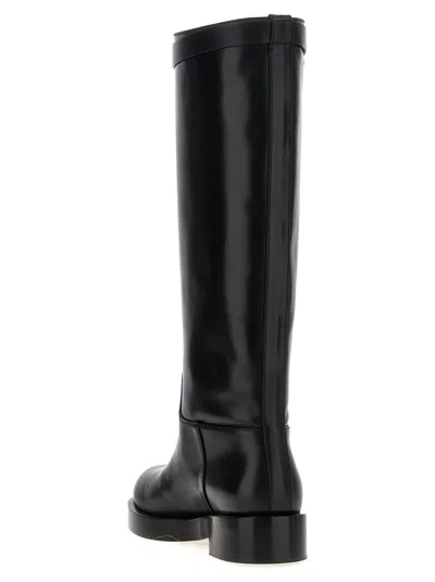 Mach&mach Crystal-embellished Leather Boot In Black