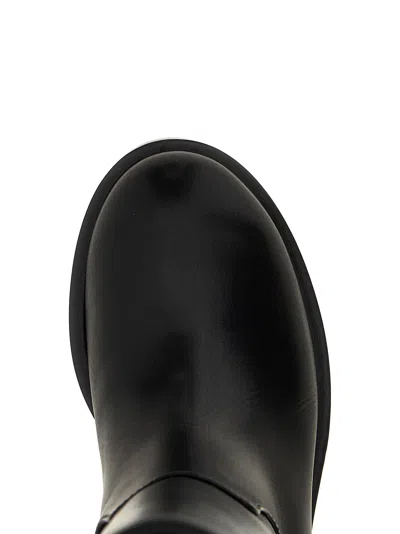 Mach&mach Crystal-embellished Leather Boot In Black
