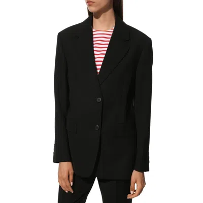 Prada Single-breasted Kid-mohair Jacket In Black