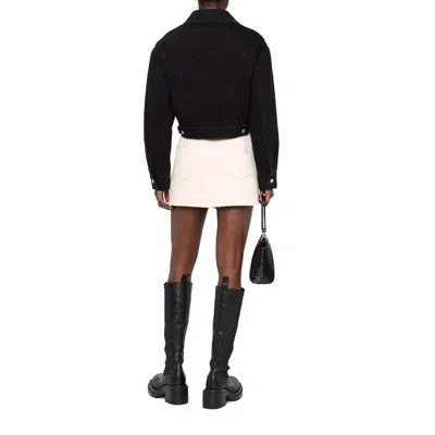 Alexander Mcqueen Black Solid Shirt Collar Jacket In Blue