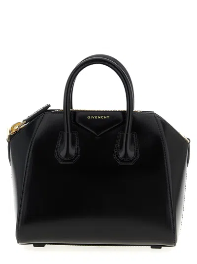Givenchy Structured Leather Top Handle Bag In Black