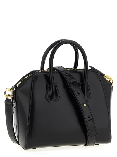 Givenchy Structured Leather Top Handle Bag In Black